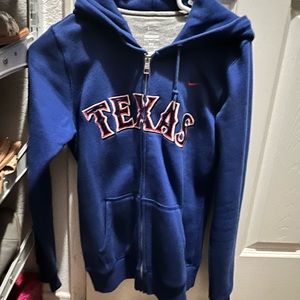 Womens nike Texas rangers zip up hoodie.